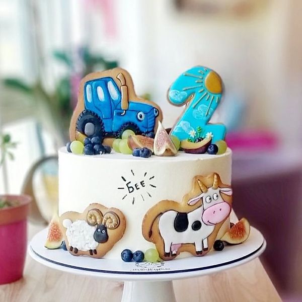 Синий трактор
